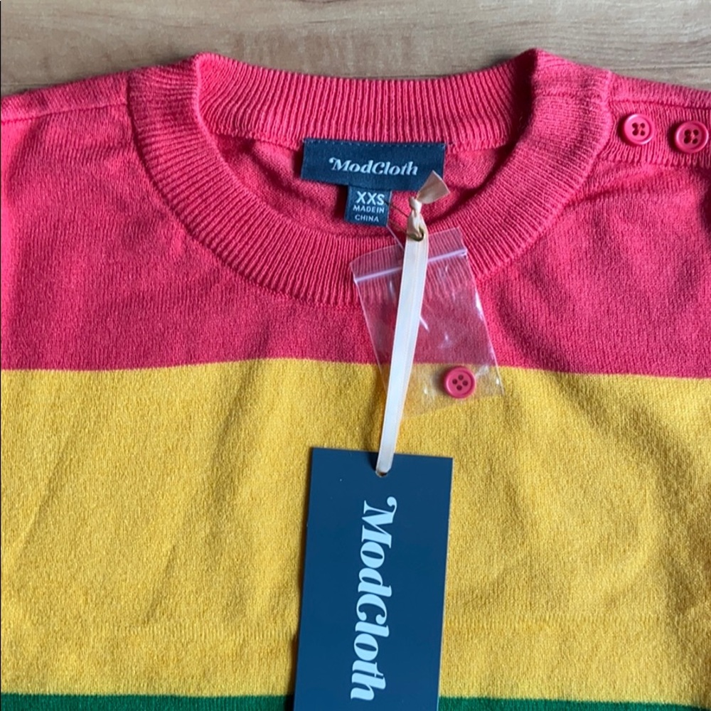 Modcloth Multicolored stripes Pullover Sweater - Picture 5 of 9